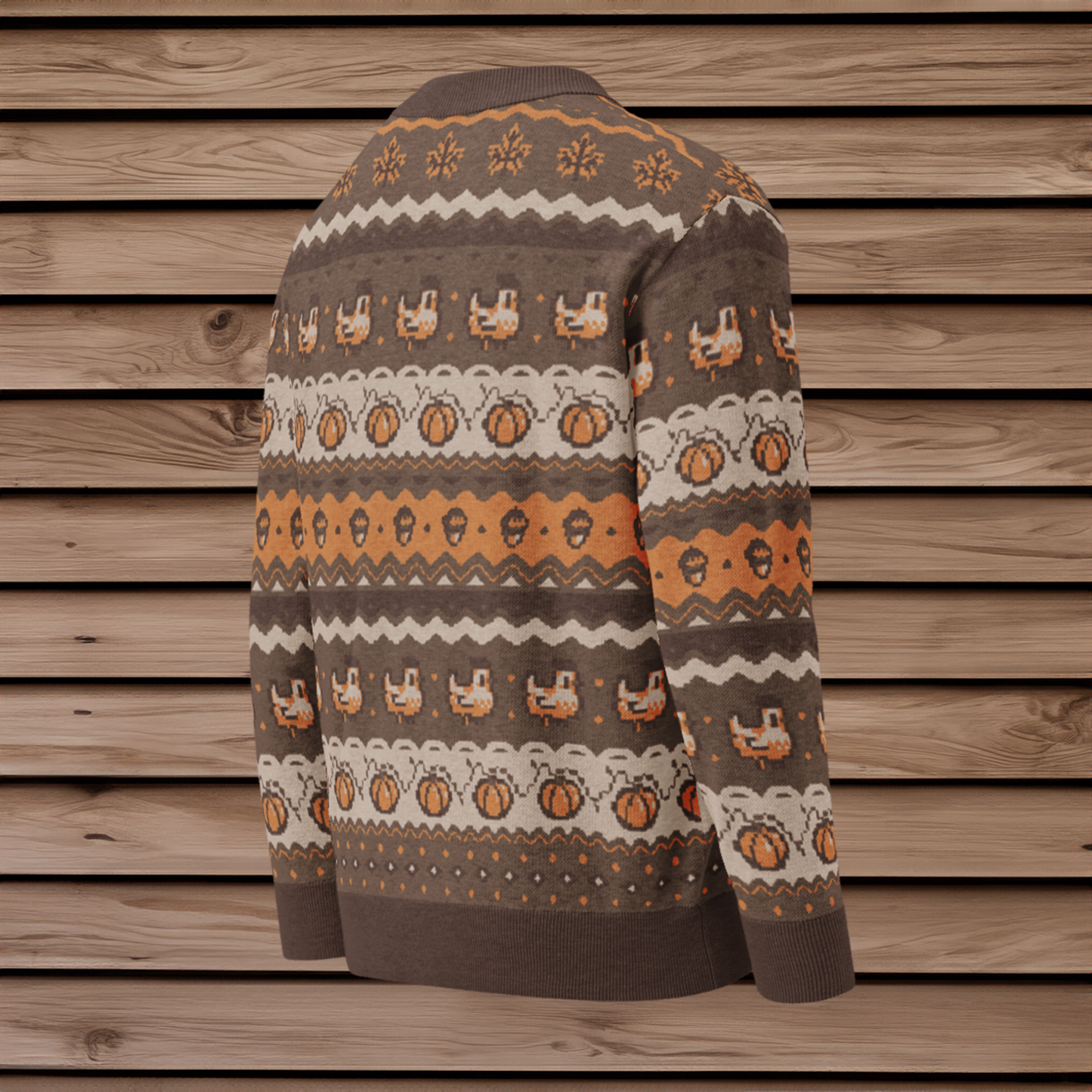 Fall Pixel Chicken Cardigan