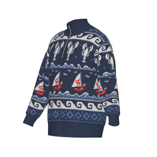 Wind and Wake Quarter Zip Sweater
