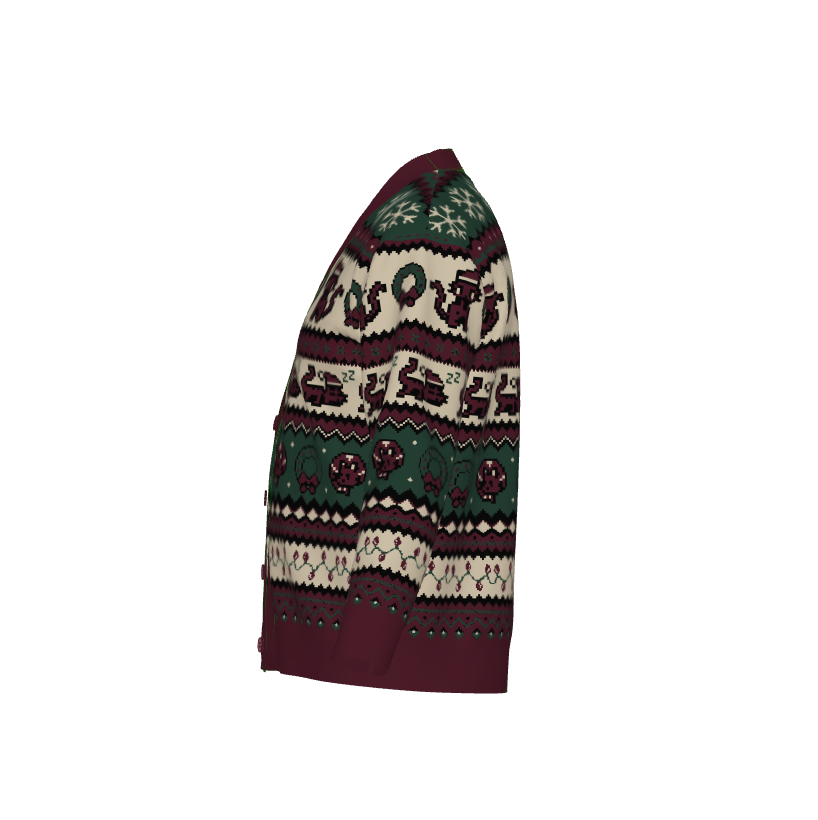 Christmas Pixel Kitty Cardigan