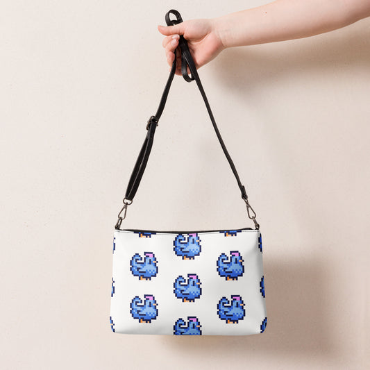 Blue Pixel Chicken Crossbody bag