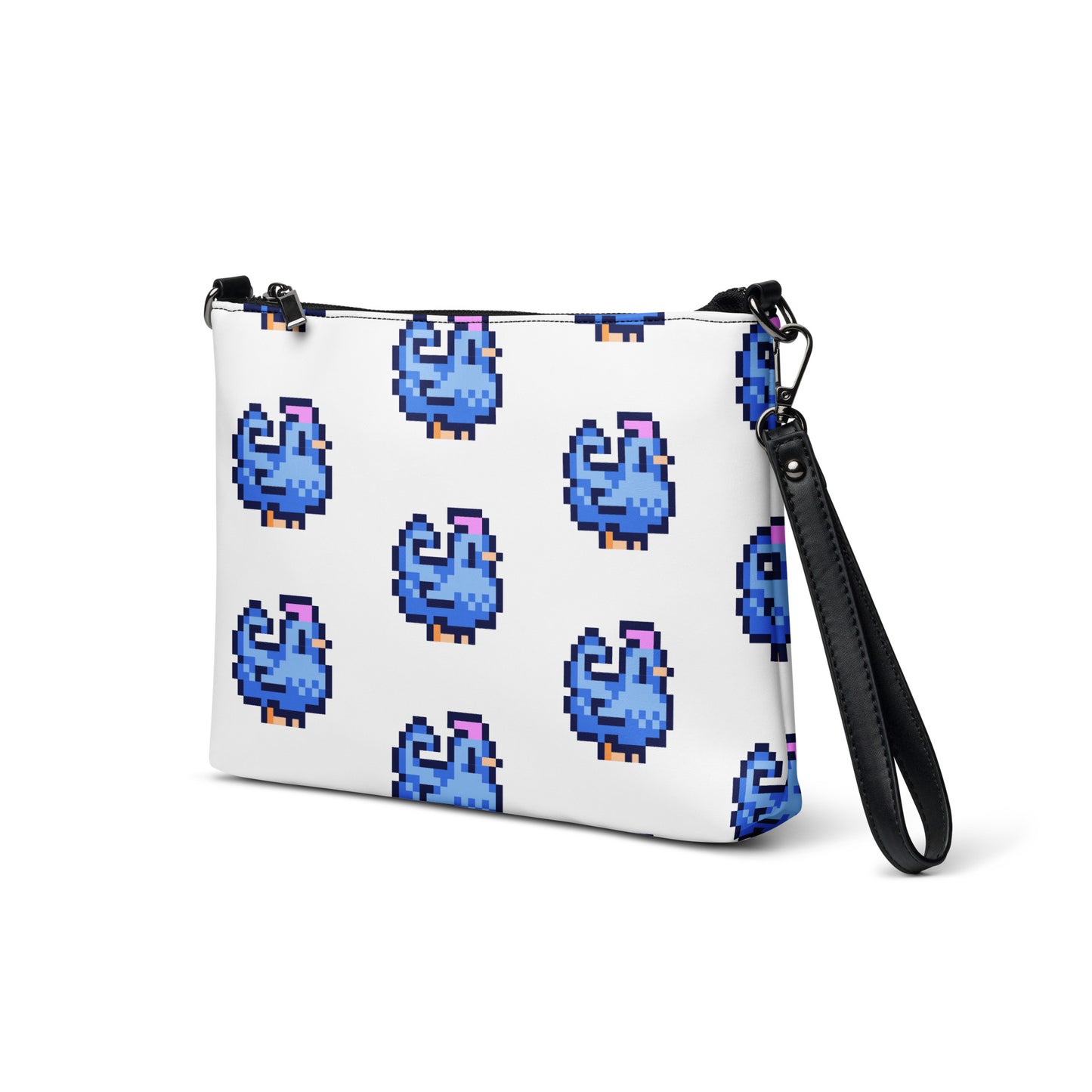 Blue Pixel Chicken Crossbody bag