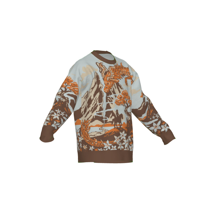 Hero and Fire Dragon Knit Sweater