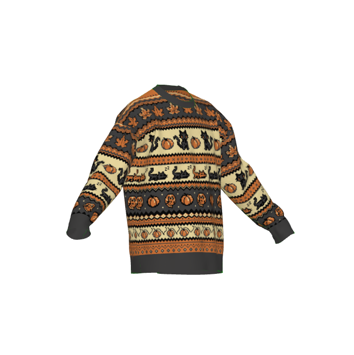 Fall Pixel Kitties Sweater