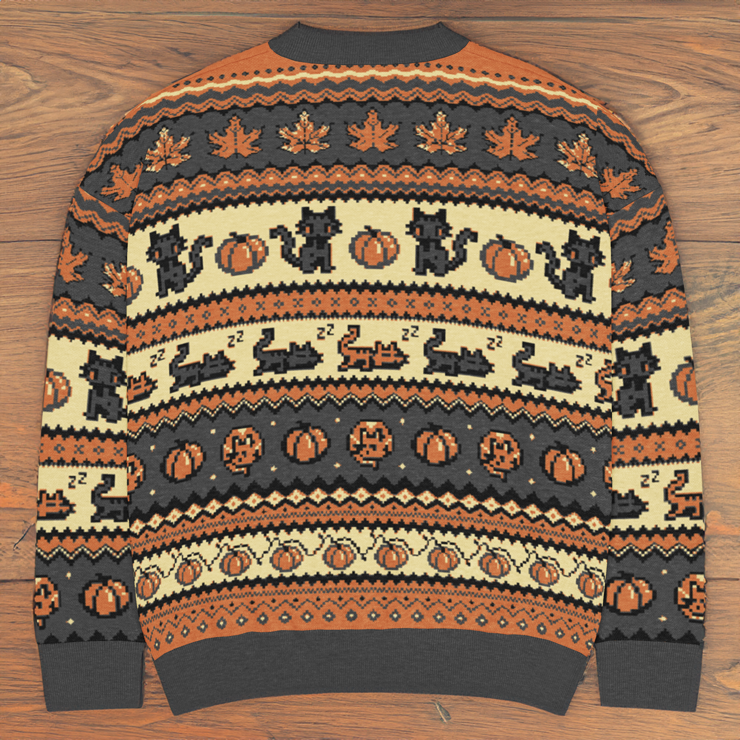 Fall Pixel Kitties Sweater