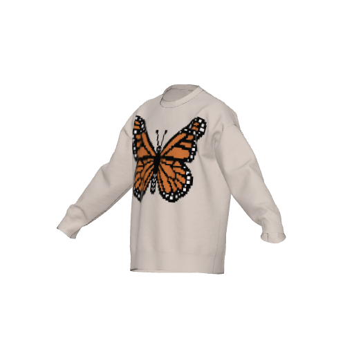 Pixel Monarch Butterfly Knit Sweater