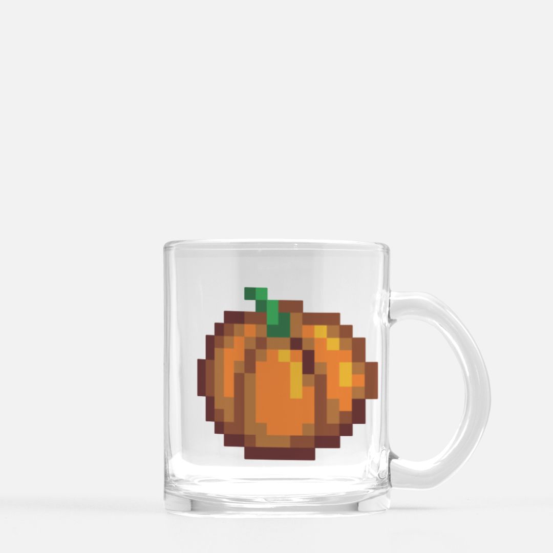 Pumpkin Pixel Mug Glass