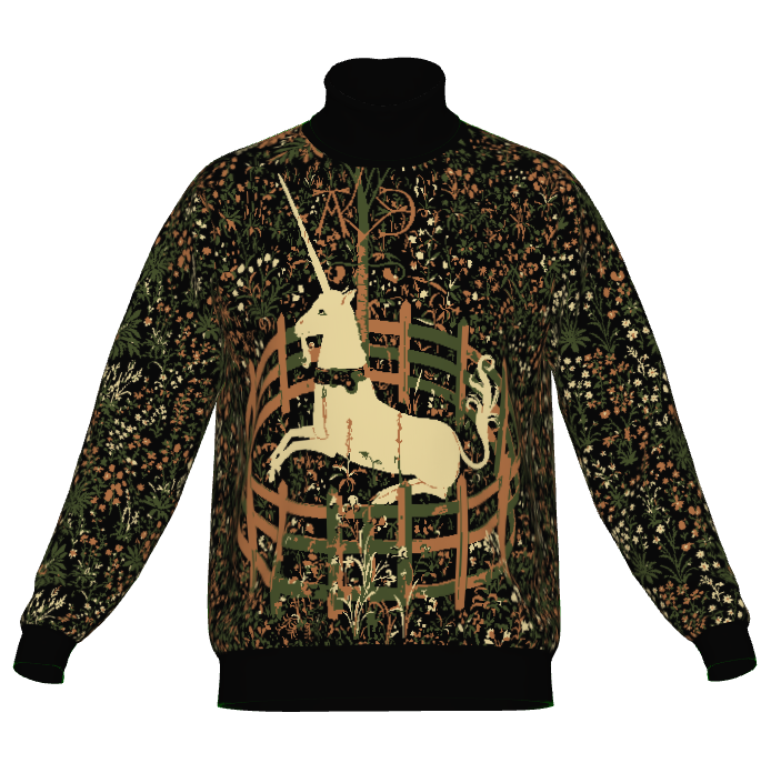 Unicorn Tapestry Turtleneck Sweater