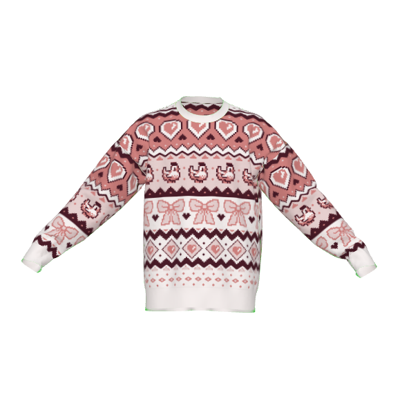 Pixel Chicken Love Sweater