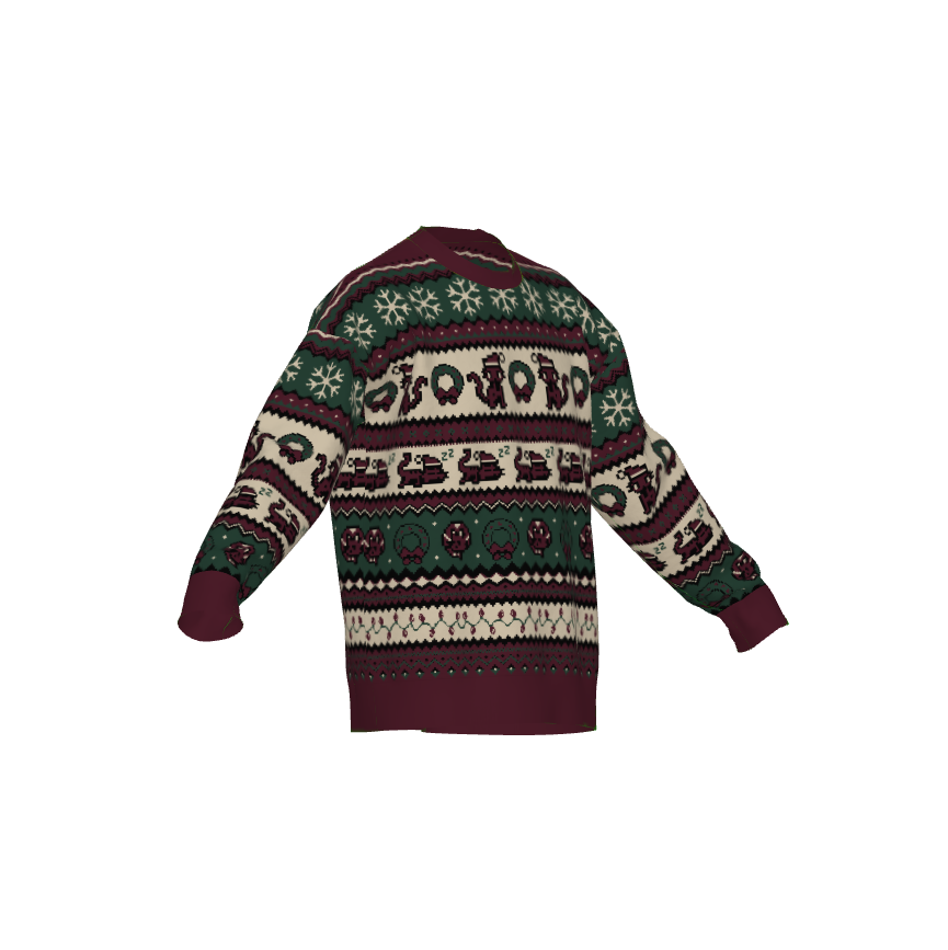 Christmas Pixel Kitty Sweater