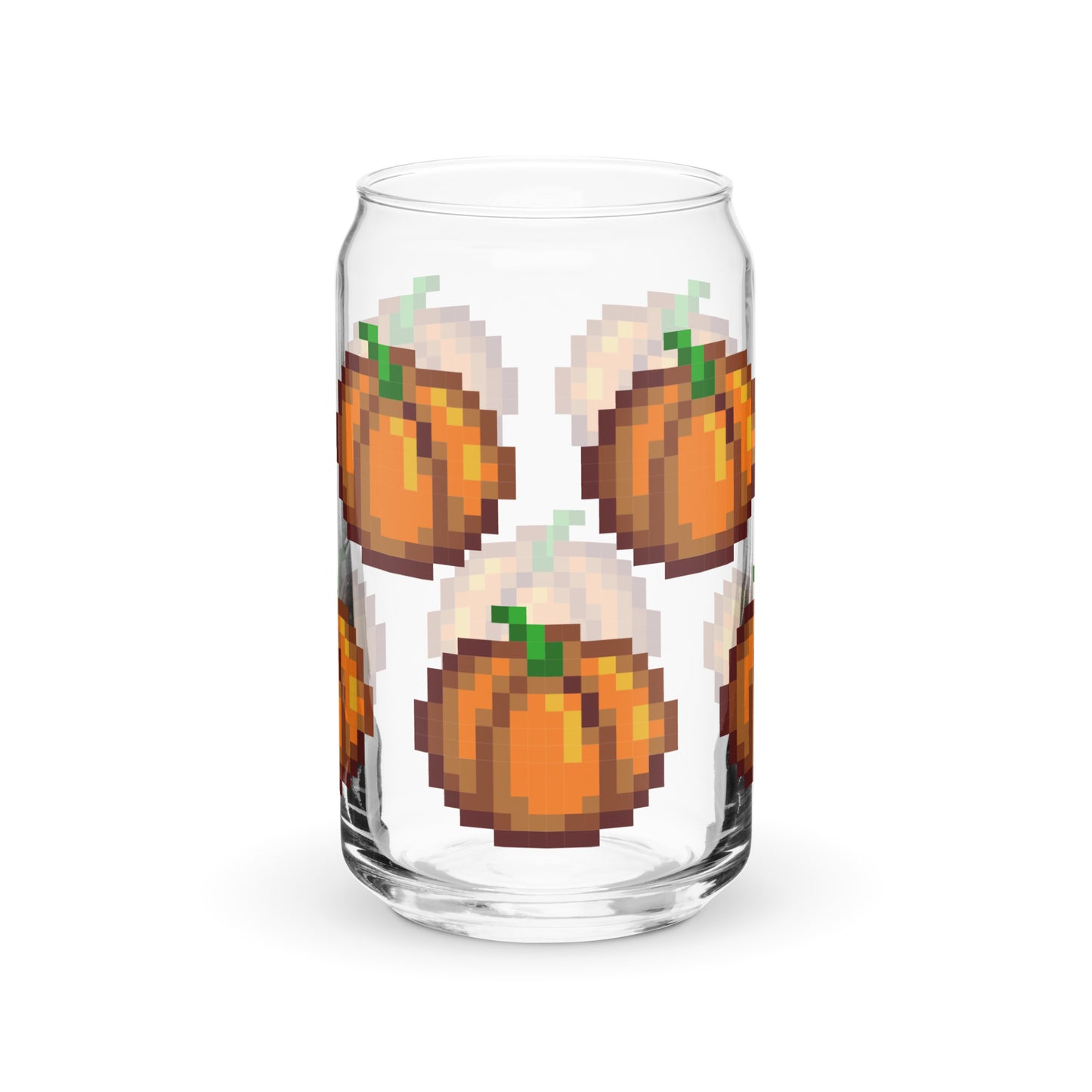 Pumpkin Pixel Can Glass