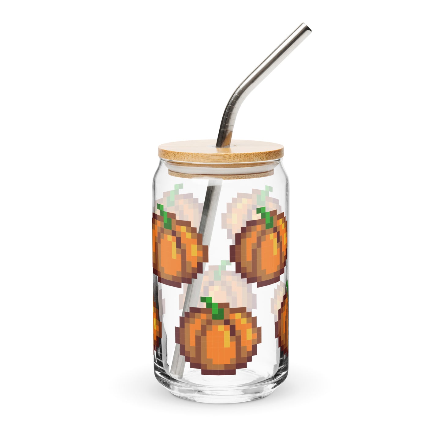 Pumpkin Pixel Can Glass