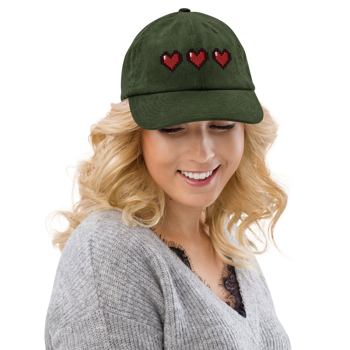 Life Hearts Corduroy Hat