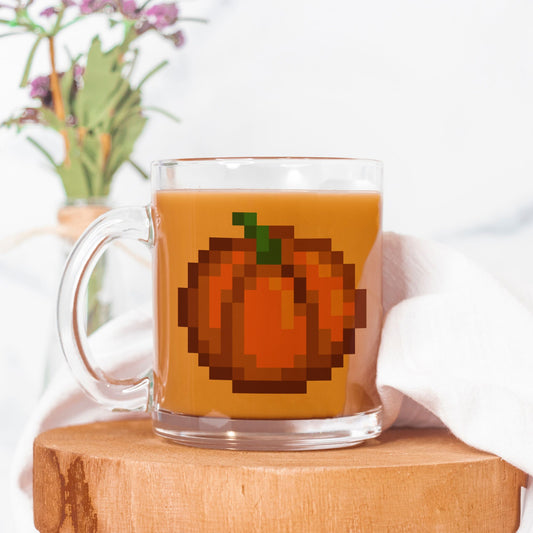 Pumpkin Pixel Mug Glass