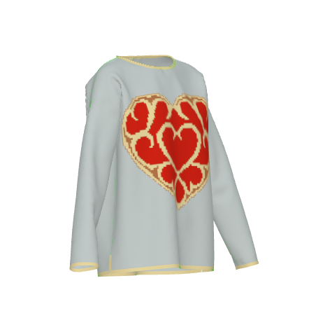 HEART CONTAINER FITTED SWEATER