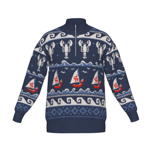 Wind and Wake Quarter Zip Sweater