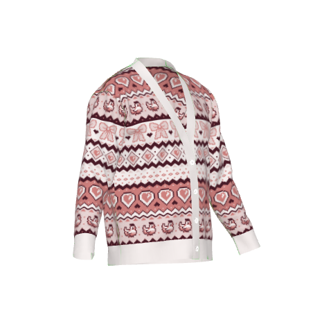 Pixel Chicken Love Cardigan