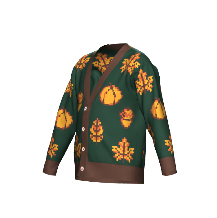 Fall Pixel Foliage Cardigan