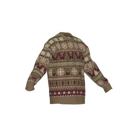 Brown Cozy Gaming Fairaisle Christmas Sweater