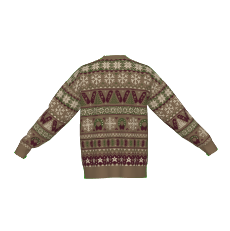 Brown Cozy Gaming Fairaisle Christmas Sweater