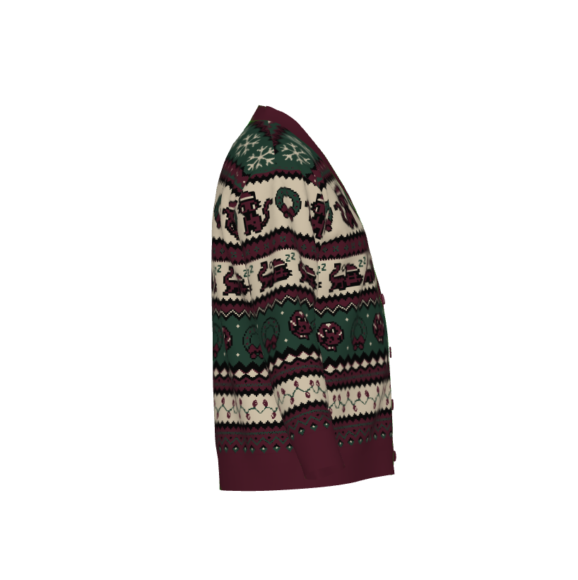 Christmas Pixel Kitty Cardigan