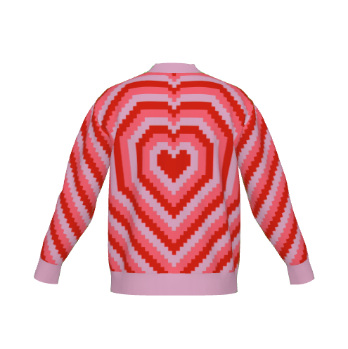 Pixel Heart Burst Cardigan