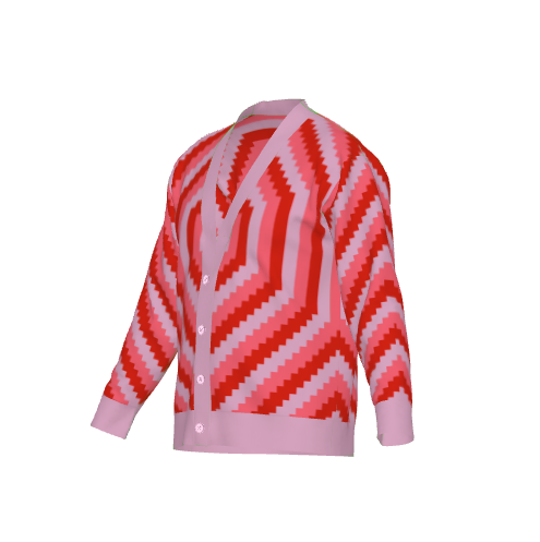 Pixel Heart Burst Cardigan