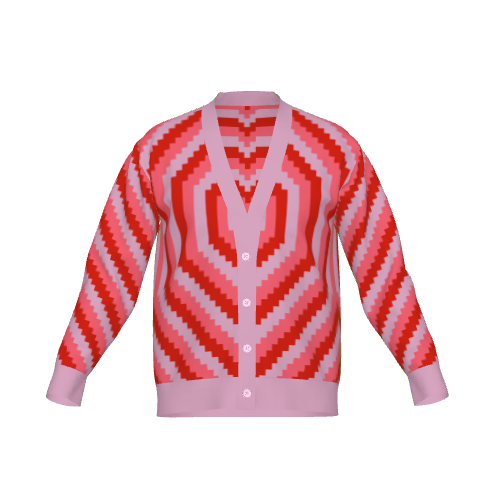 Pixel Heart Burst Cardigan