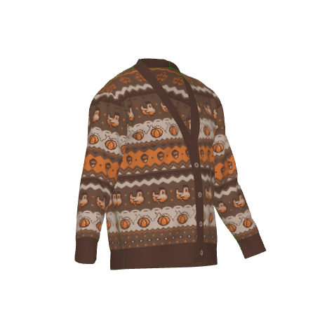 Fall Pixel Chicken Cardigan