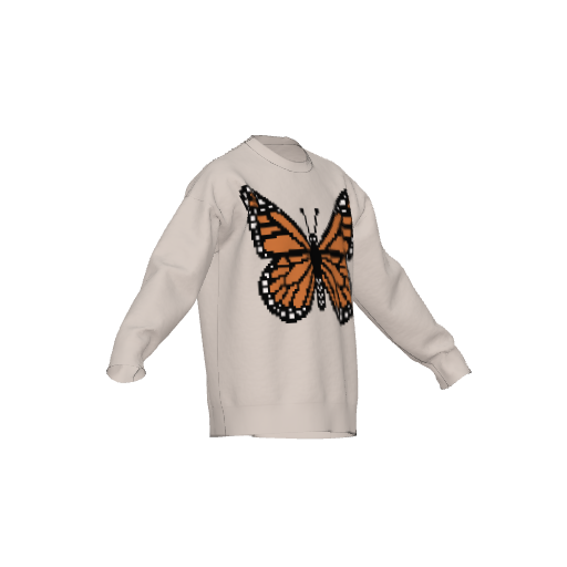 Pixel Monarch Butterfly Knit Sweater