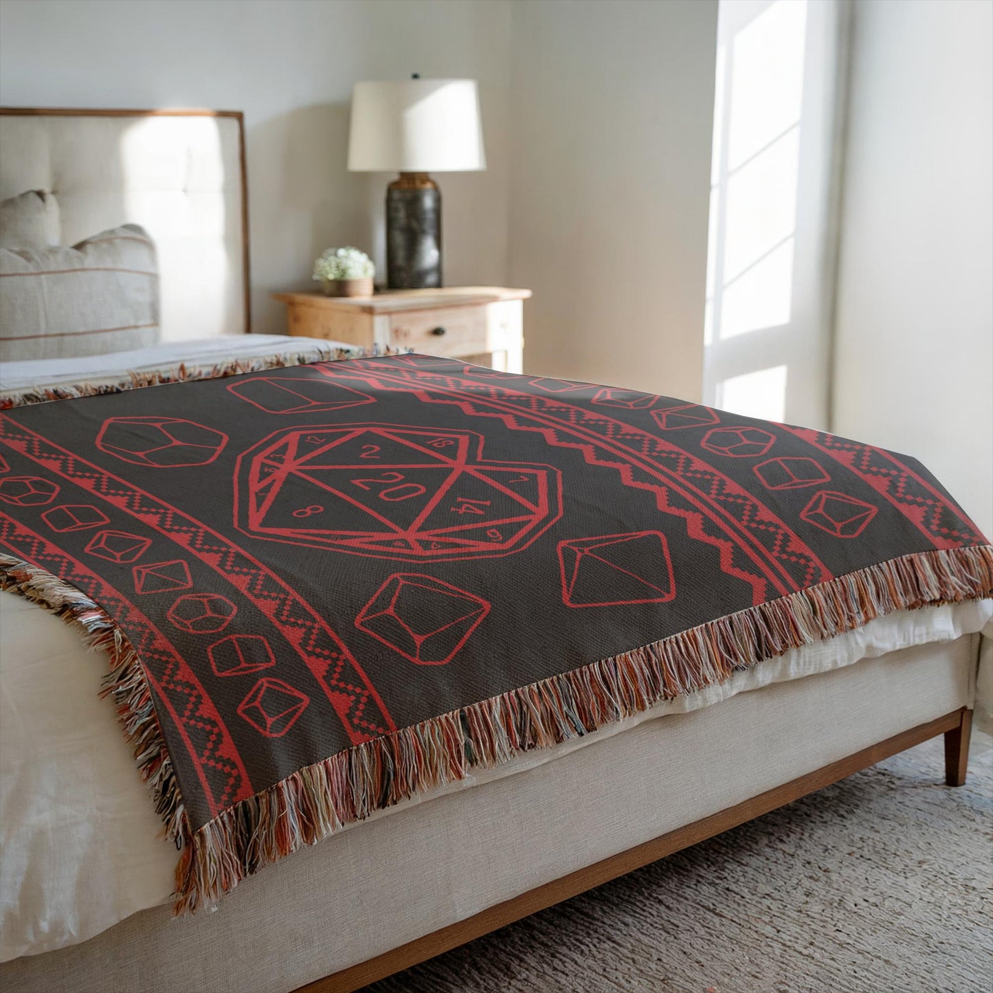 D20 Love Woven Throw Blanket