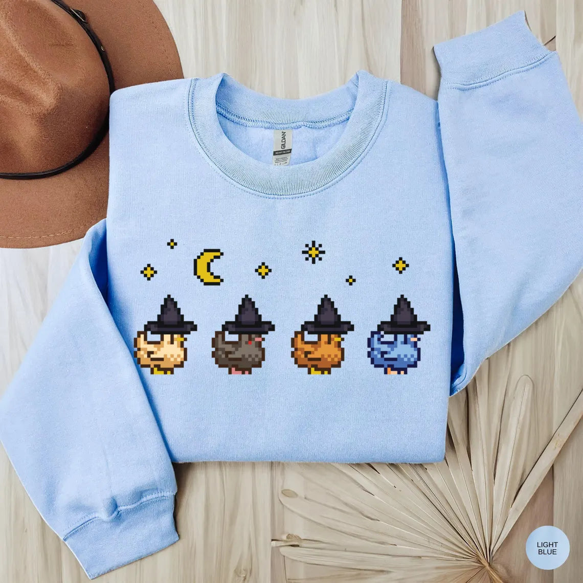 Witchy Pixel Chickens Crewneck