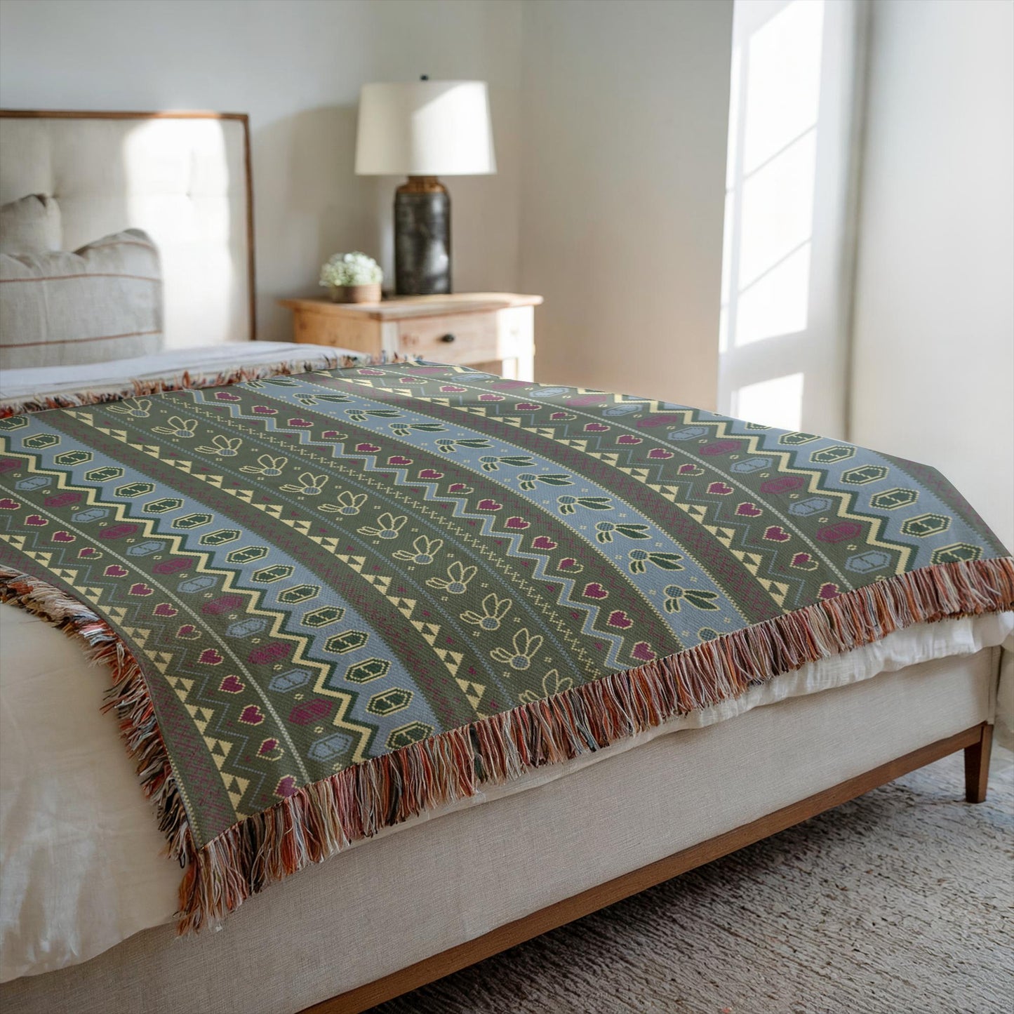 Fairies and Rupees Woven Throw Blanket