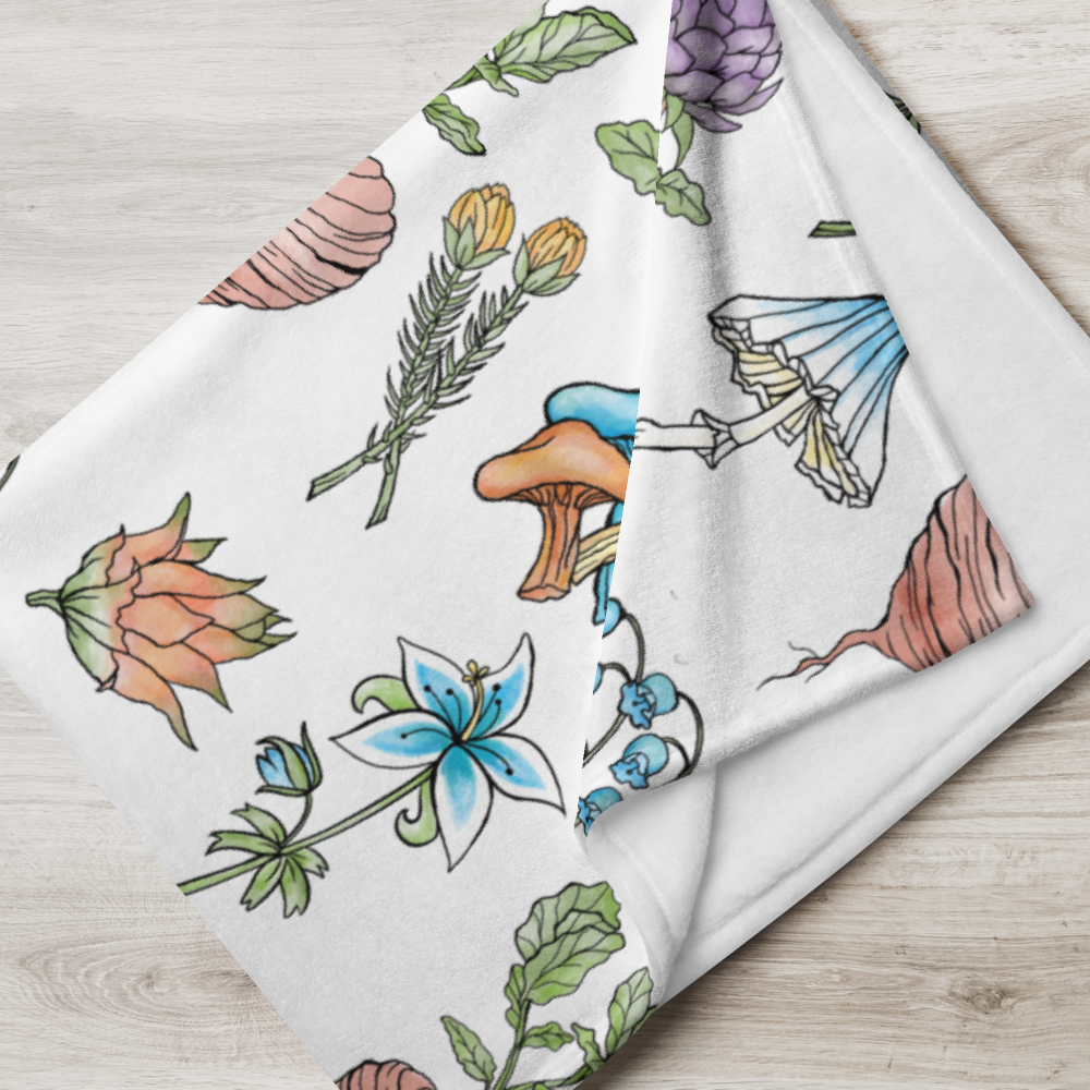 Hyrule Herbs Throw Blanket