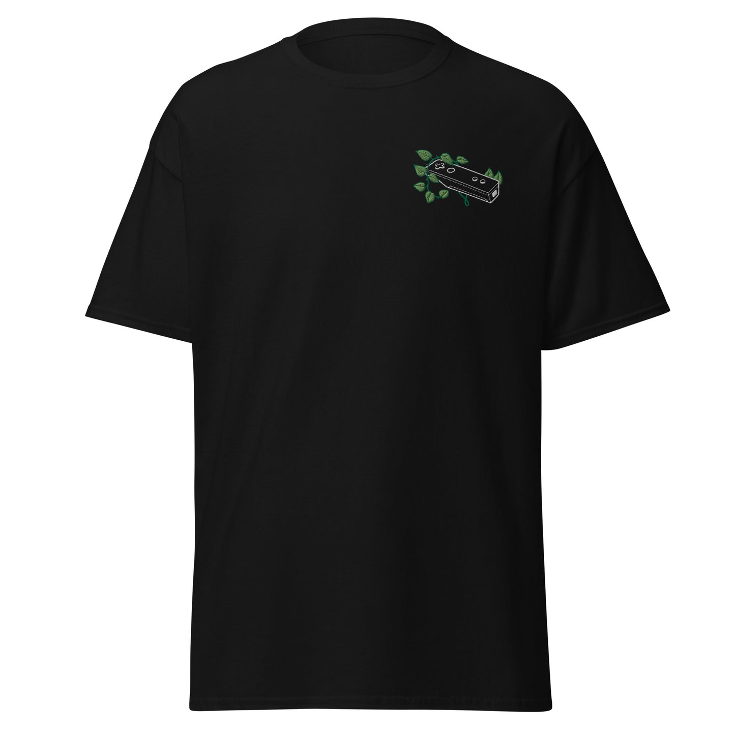 Wii Mote Leaf Embroidered Unisex T-Shirt