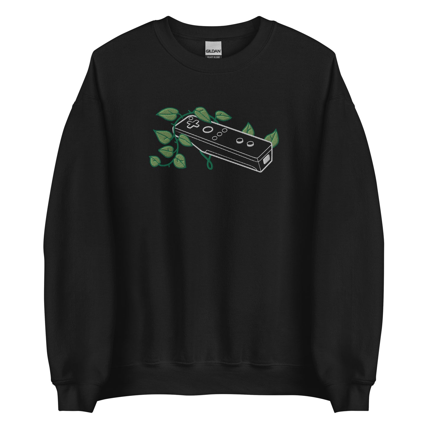 Wii Mote Leaf Embroidered Crewneck Sweatshirt