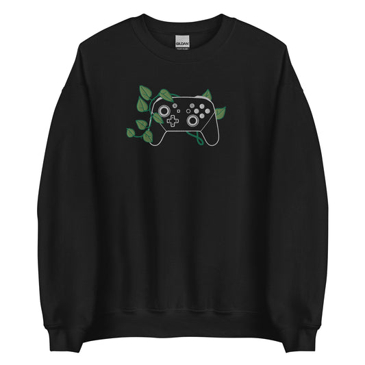 Leaf Controller Embroidered Crewneck Sweatshirt