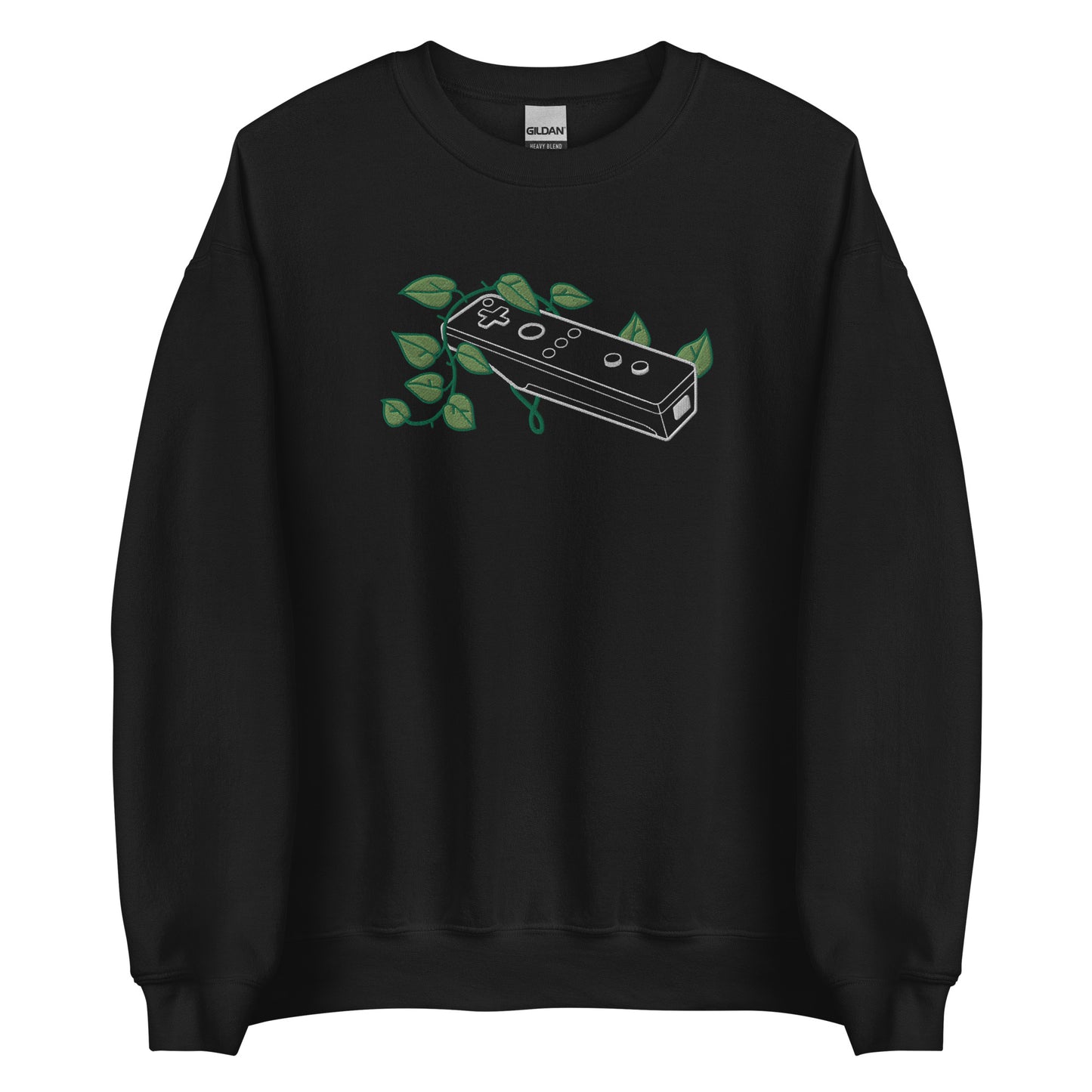 Wii Mote Embroidered Leaf Crewneck Sweatshirt