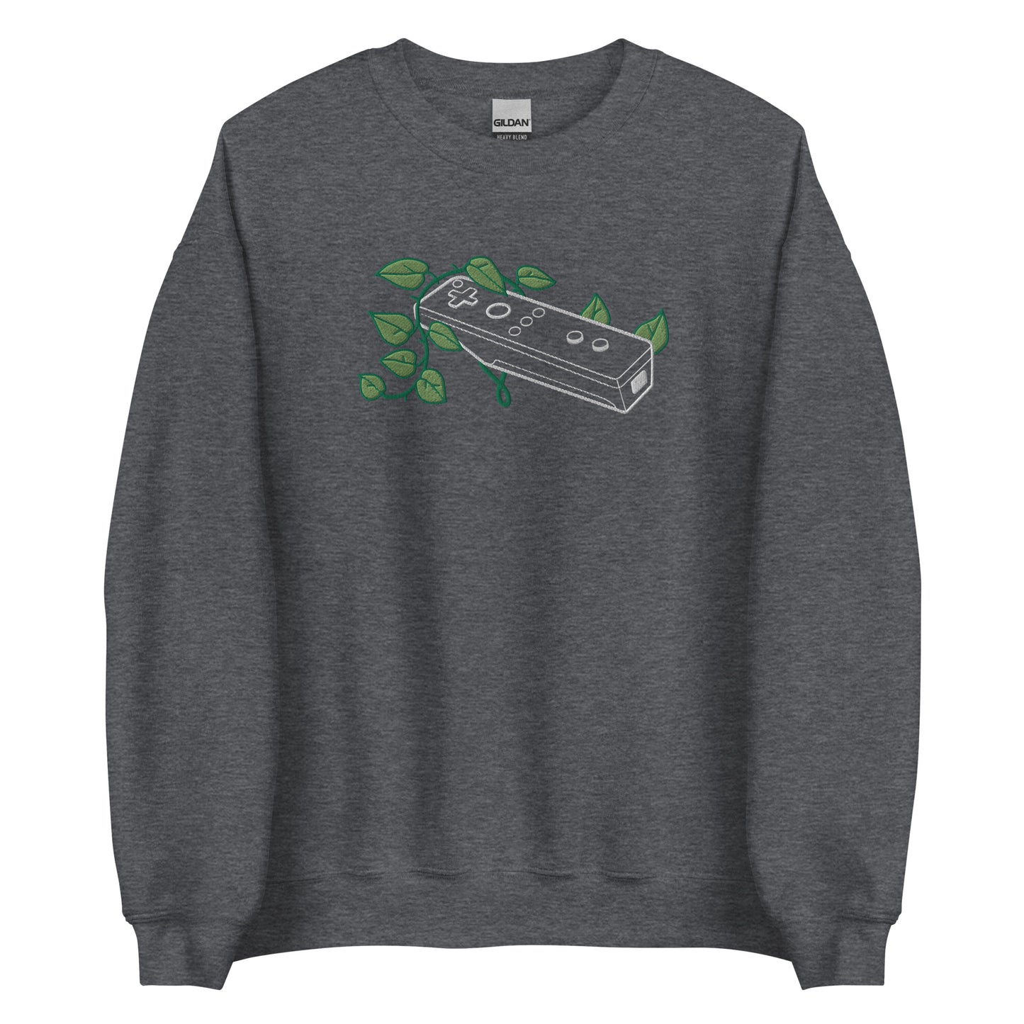 Wii Mote Leaf Embroidered Crewneck Sweatshirt