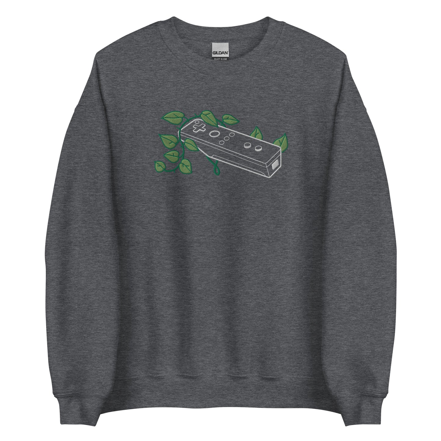 Wii Mote Embroidered Leaf Crewneck Sweatshirt