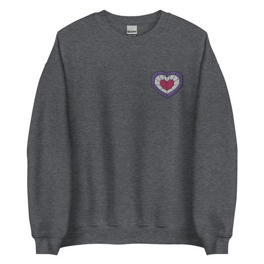 Stained Glass Pink Heart Sweatshirt