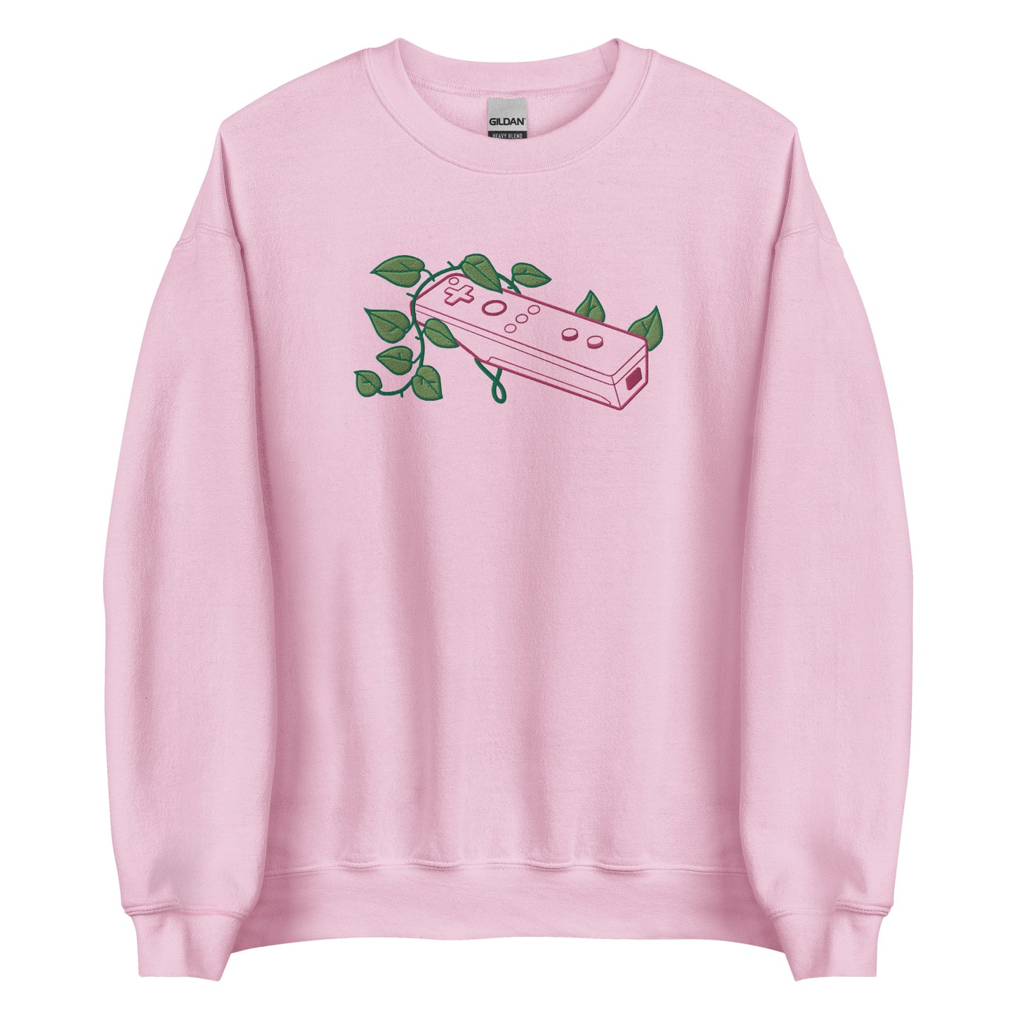 Wii Mote Leaf Embroidered Crewneck Sweatshirt