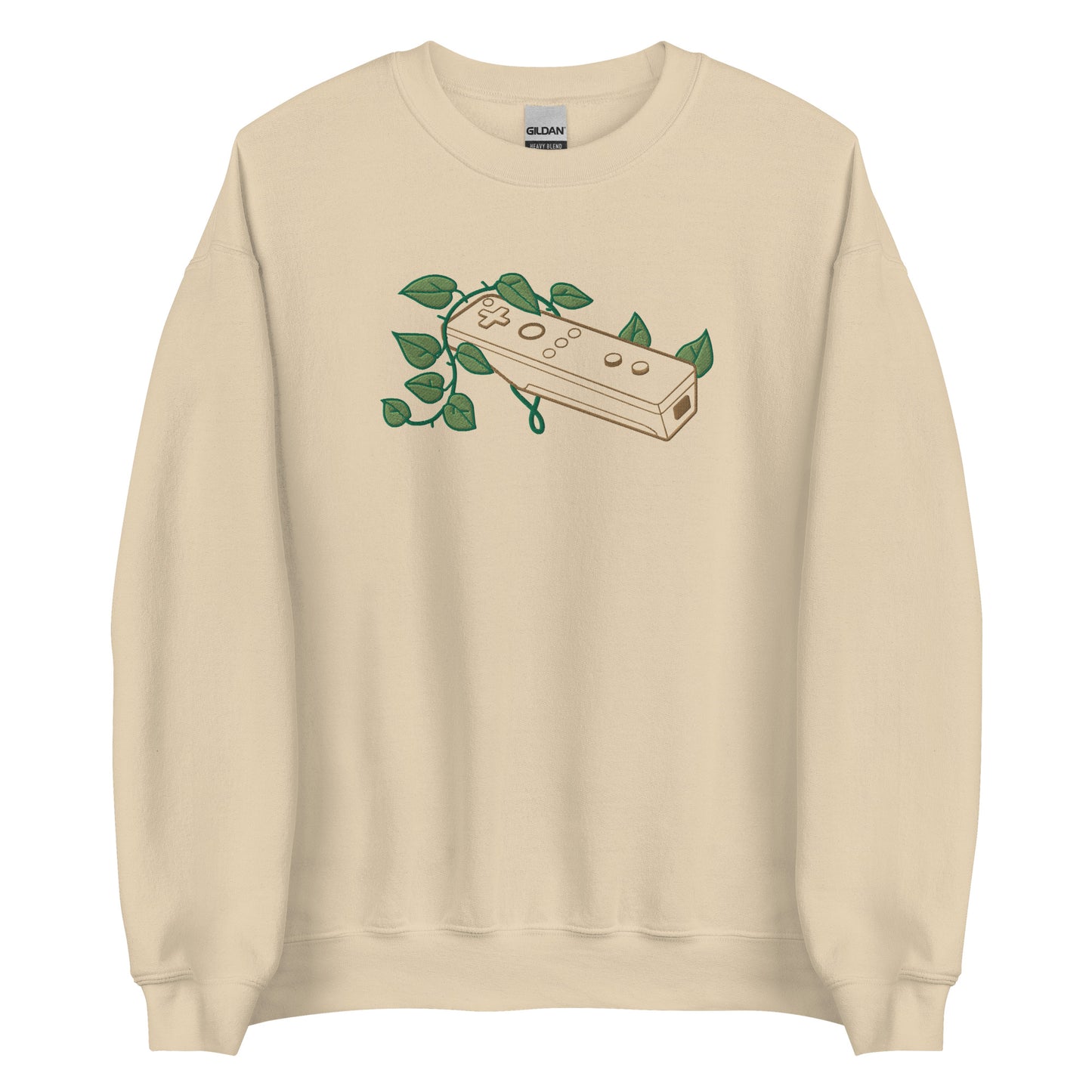 Wii Mote Embroidered Leaf Crewneck Sweatshirt