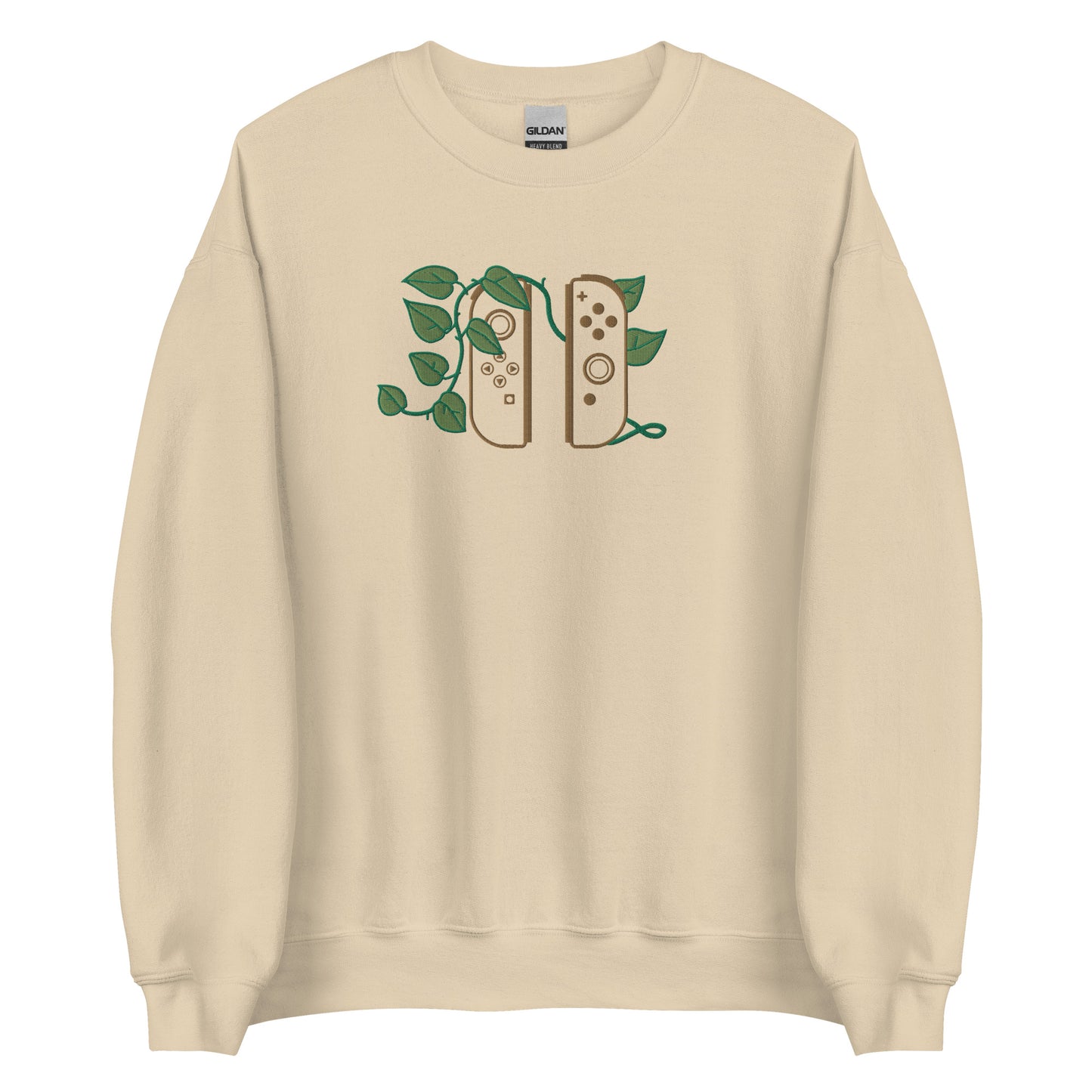 Joy Con Leaf Embroidered Crewneck Sweatshirt