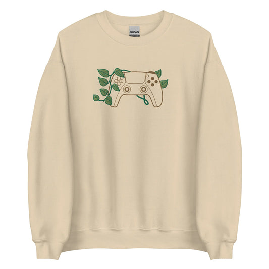 PS5 Leaf Embroidered Crewneck Sweatshirt