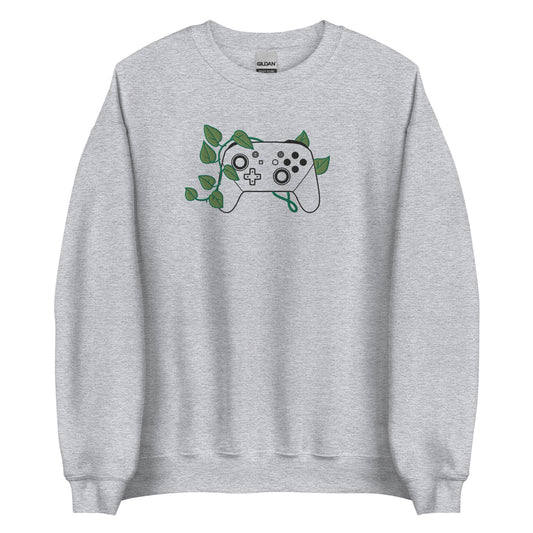 Controller Leaf Embroidered Crewneck Sweatshirt