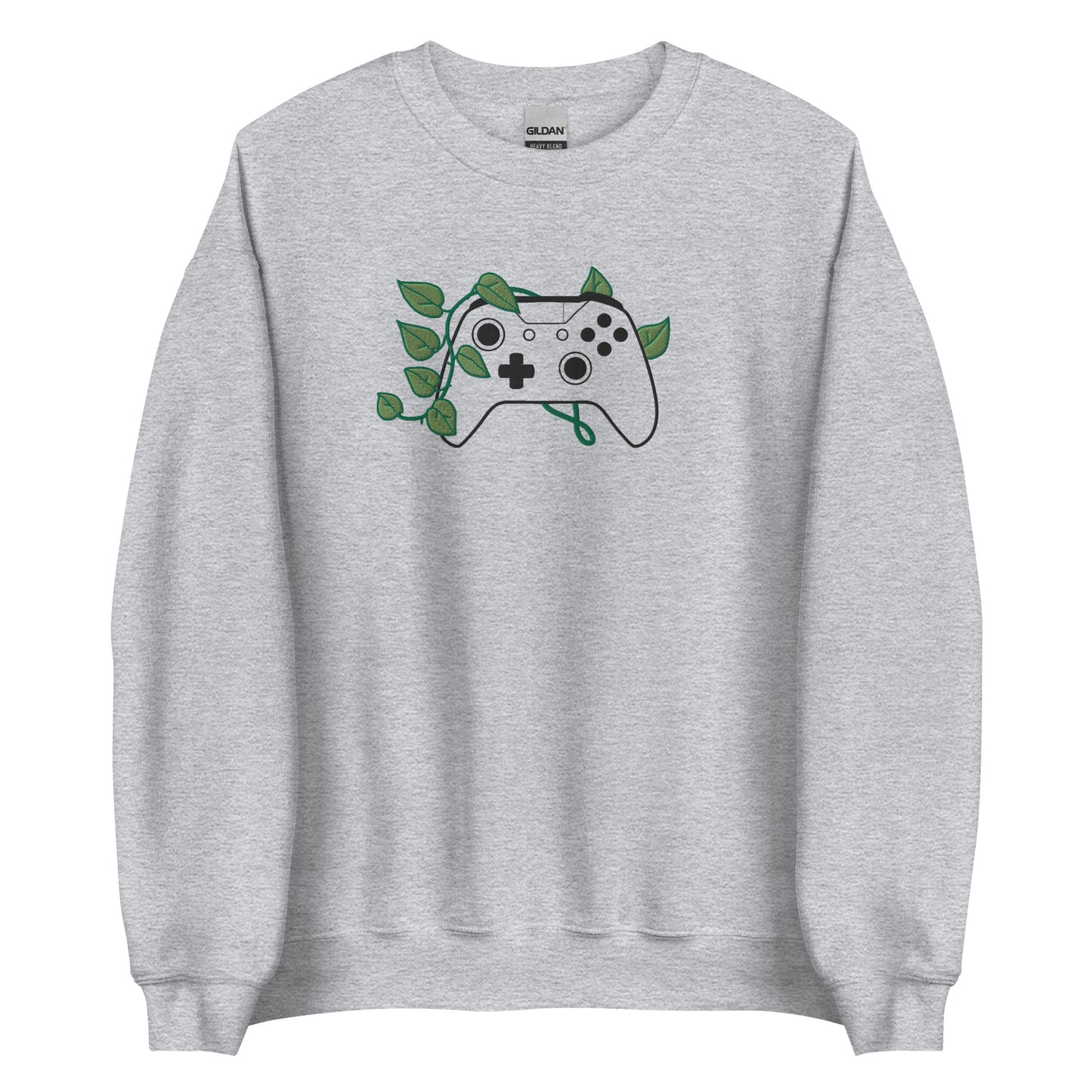 X BOX Embroidered Leaf Crewneck Sweatshirt