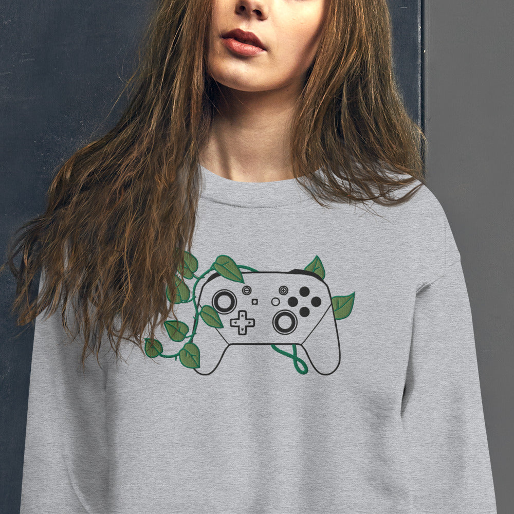 Controller Leaf Embroidered Crewneck Sweatshirt