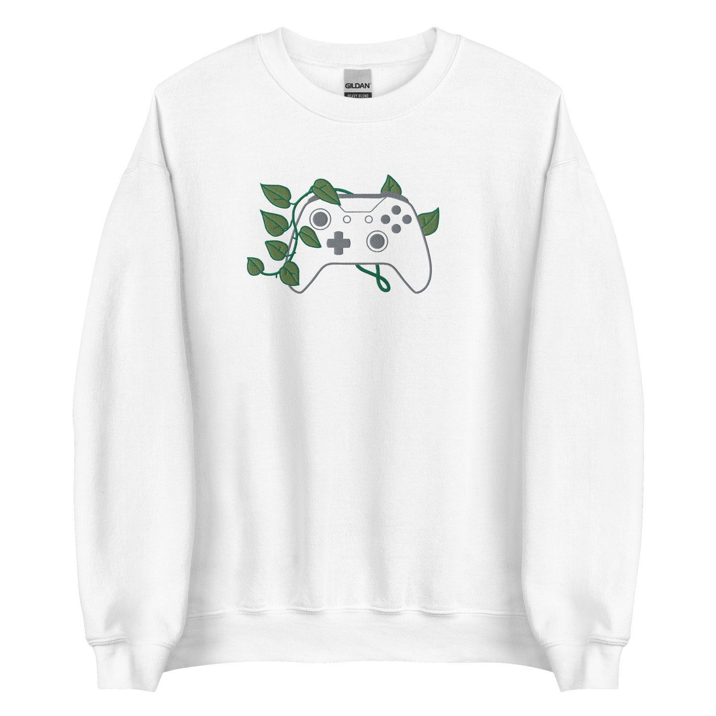 X BOX Embroidered Leaf Crewneck Sweatshirt