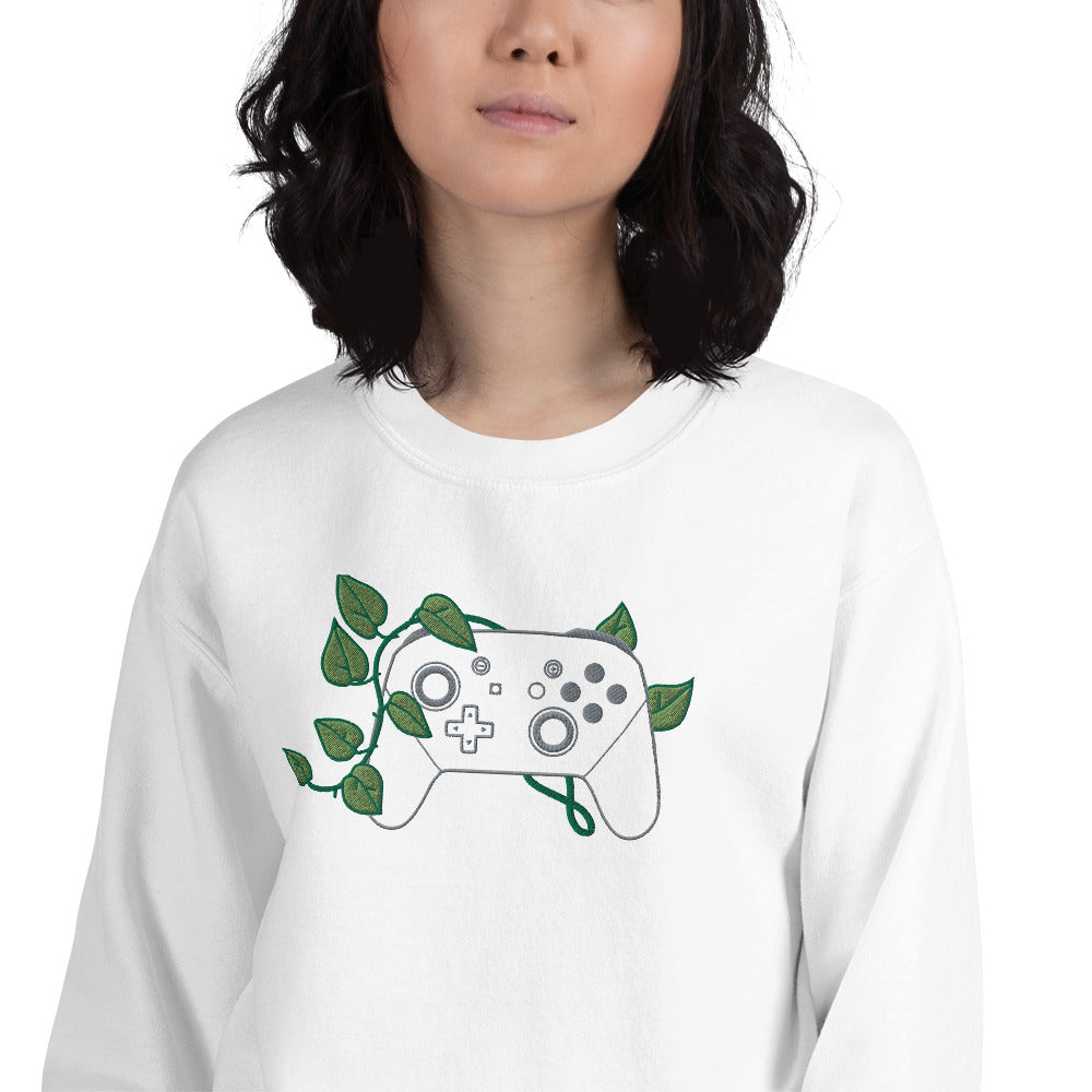 Controller Leaf Embroidered Crewneck Sweatshirt