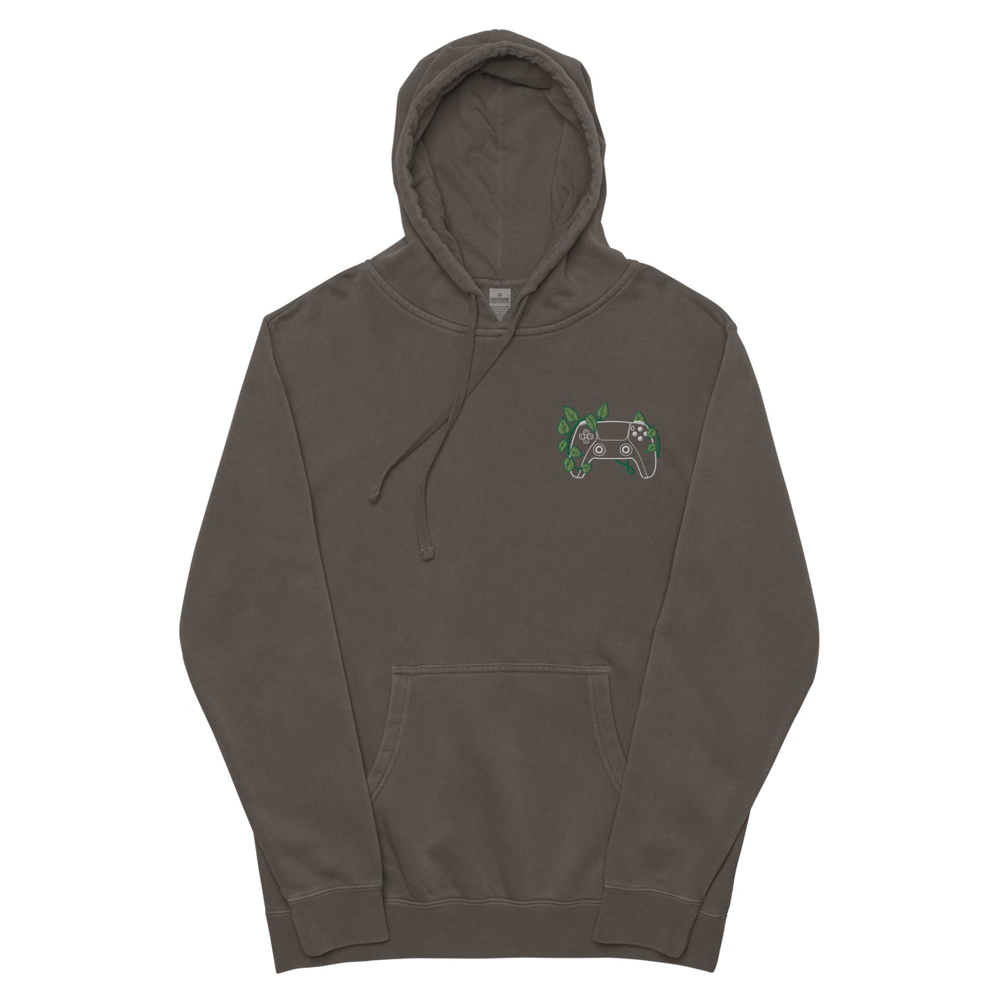 PS5 Leaf Embroidered Vintage Pullover Hoodie